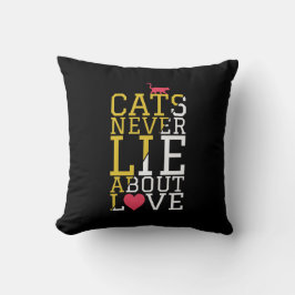 Almofada Cat Love Truth Quote Cushion