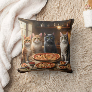 Almofada Cat Pizza Night,