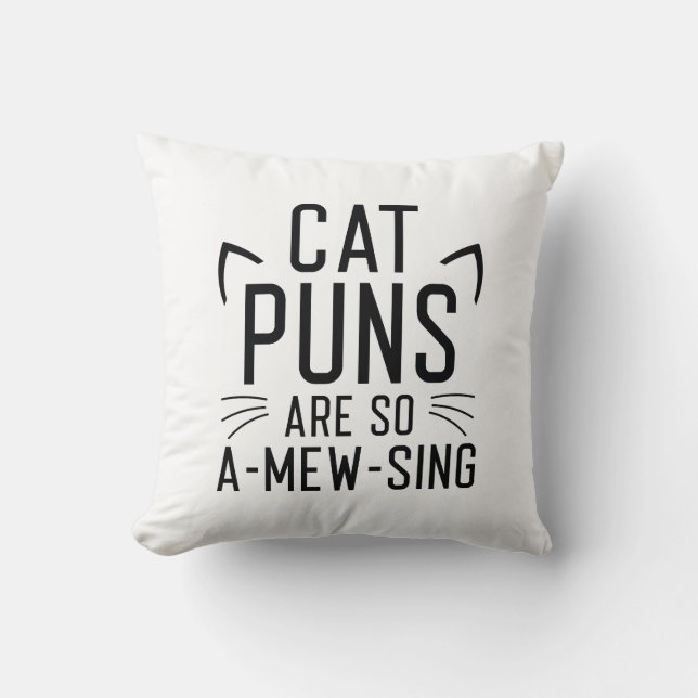 Almofada Cat Puns É Tão Amewing (Frente)