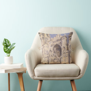 Almofada Catedral de Rouen, Harmony Blue Dourado por Claude