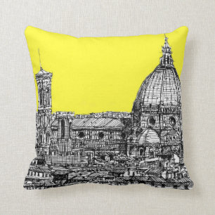 Almofada Catedral italiana no amarelo