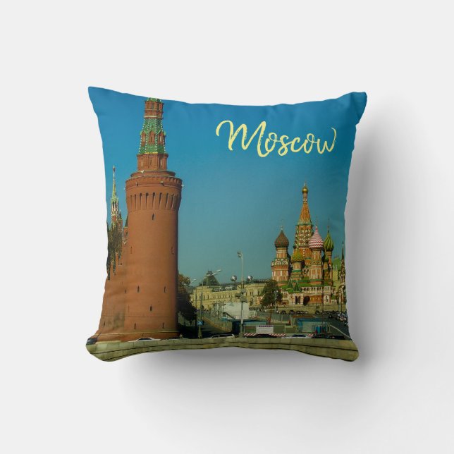 Almofada Catedral Vermelha da Rua de Moscou, Basil Kremlin (Frente)