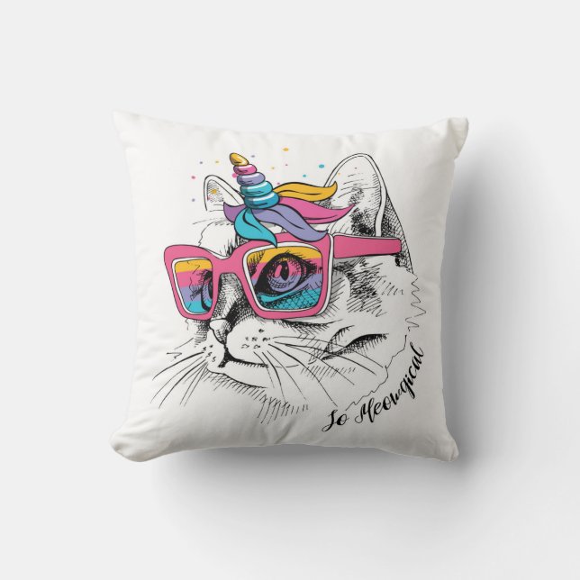Almofada Caticorn | assim Meowgical (Frente)