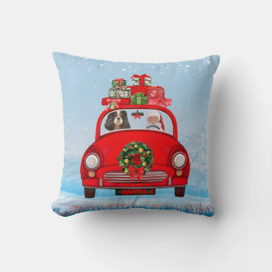 Almofada Cavaleiro Rei Cachorro No Carro Com Papai Noel