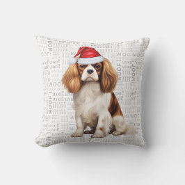 Almofada Cavalier King Charles Dog Férias de Natal