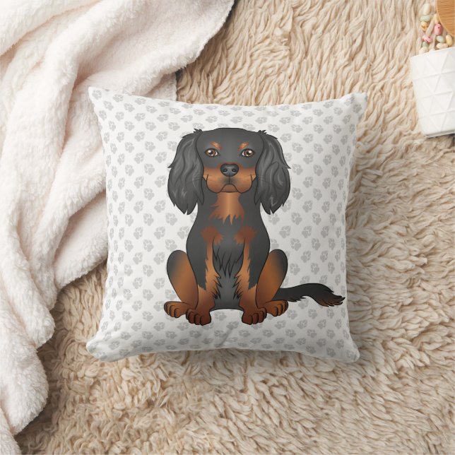 Almofada Cavalier King Charles Spaniel Preto e Castanho & P (Cobertor)