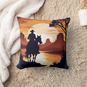 Almofada Cavalo Andando no Deserto ao Sol