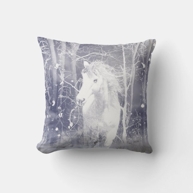 Almofada Cavalo branco fantasma (Frente)