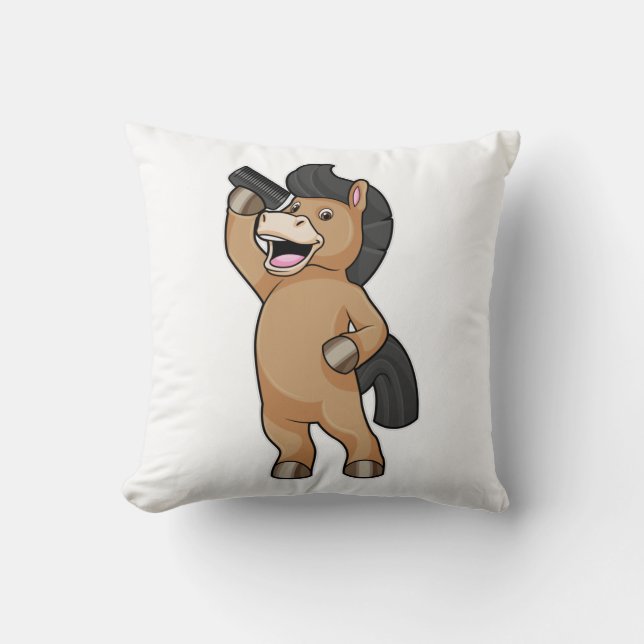 Almofada Cavalo com cabeleireiro com Comb (Frente)