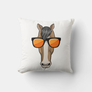 Almofada Cavalo com óculos de sol