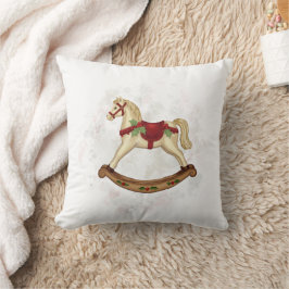 Almofada Cavalo de Balanço de Natal Vintage