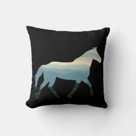 Almofada Cavalo de Cordilheira Azul