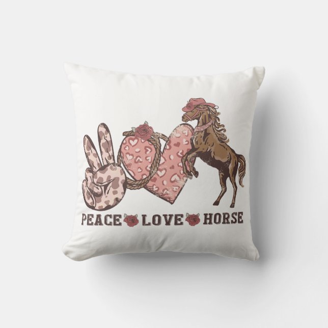 Almofada Cavalo de Paz e Amor (Frente)