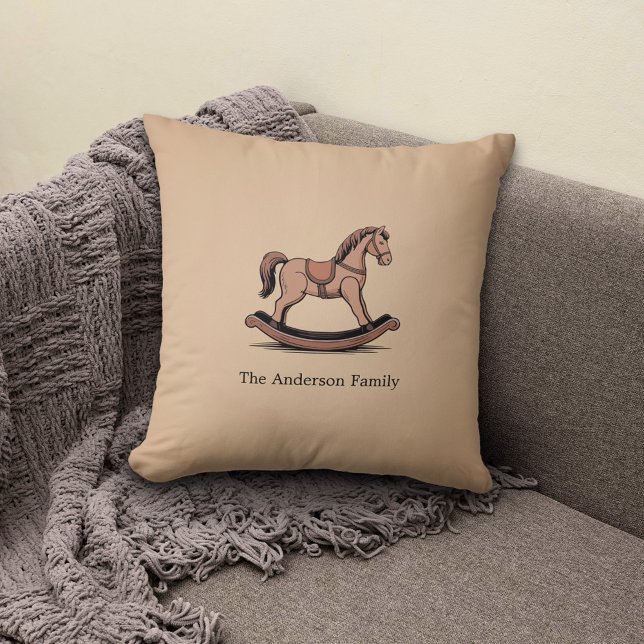 Almofada Cavalo de Pedra - Brinquedos de Madeira (Rocking Horse Pillow)