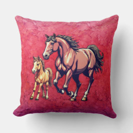 Almofada Cavalo e Pé sobre fundo texturizado