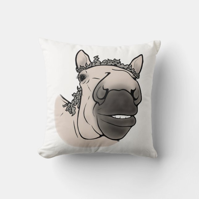 Almofada Cavalo Engraçado | Equestre Caprichoso (Frente)