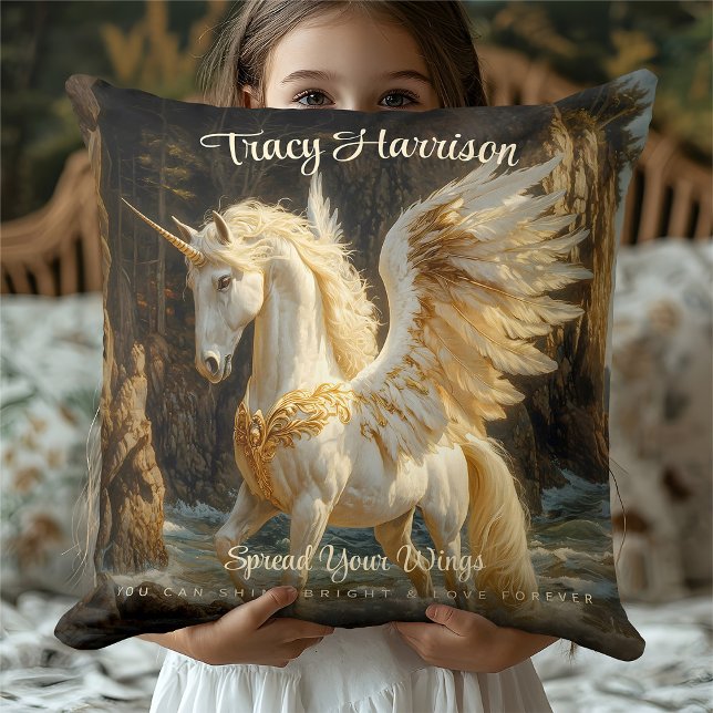Almofada Cavalo Fantástico de Oceano Mítico Unicórnio Alado (Criador carregado)