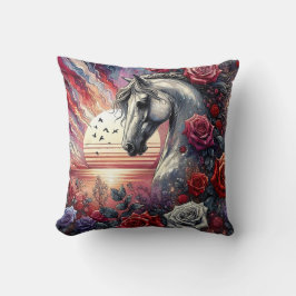 Almofada Cavalo Floral E Sol