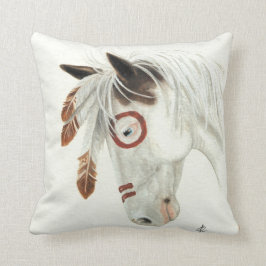 Almofada Cavalo majestoso do mustang pelo travesseiro de