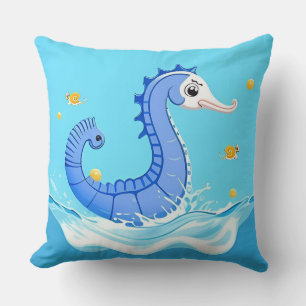 Almofada Cavalo-Marinho de Desenho Animado Brincalhão na Ág