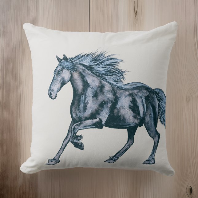 Almofada Cavalo Místico em Aquarela Moderno (Criador carregado)
