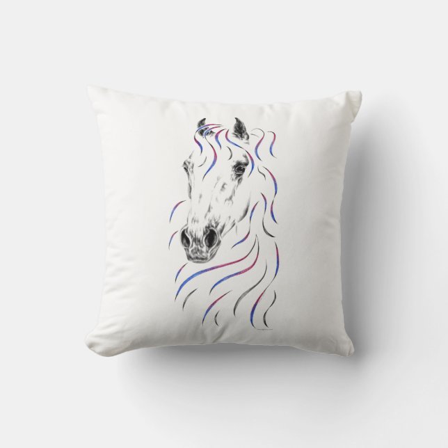 Almofada Cavalo na moda árabe (Frente)