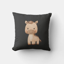 Almofada Cavalo Preto Fofo