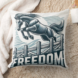 Almofada Cavalo Saltando sobre a Parede da Liberdade