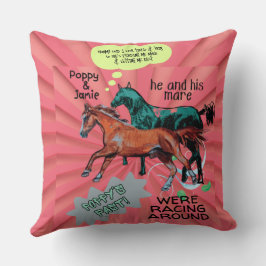 Almofada Cavalos do estilo quadrinhos bobo