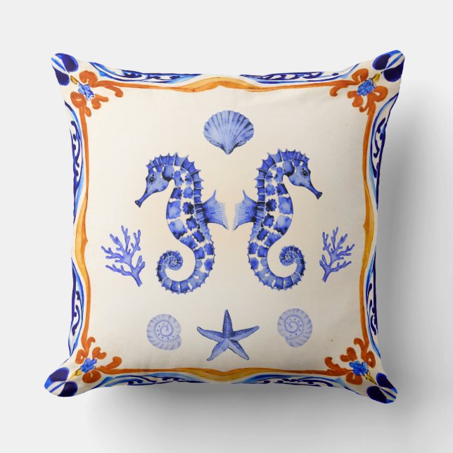 Almofada Cavalos-marinhos mediterrânicos (Frente)