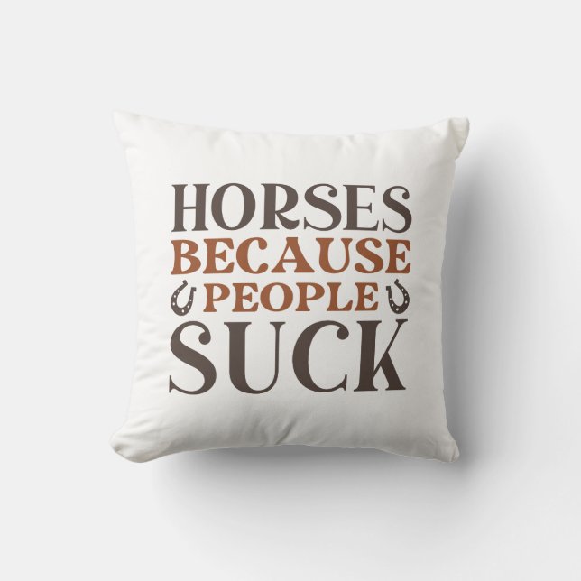 Almofada Cavalos Porque Pessoas Chupam (Frente)