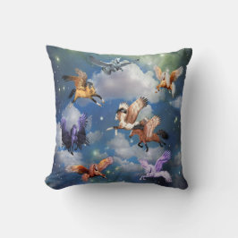 Almofada Cavalos Voadores Coloridos de Pegasus o Mito é Rea
