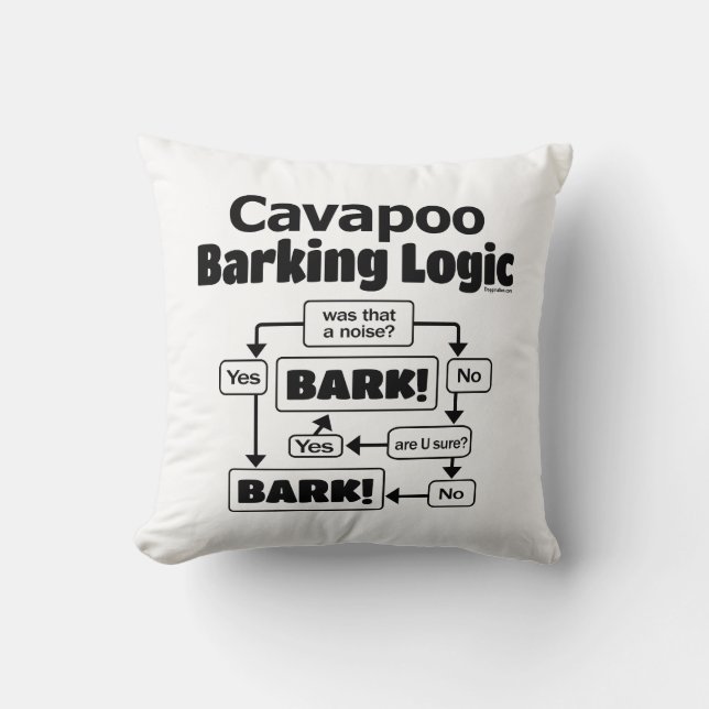 Almofada Cavapoo Barking Logic (Frente)
