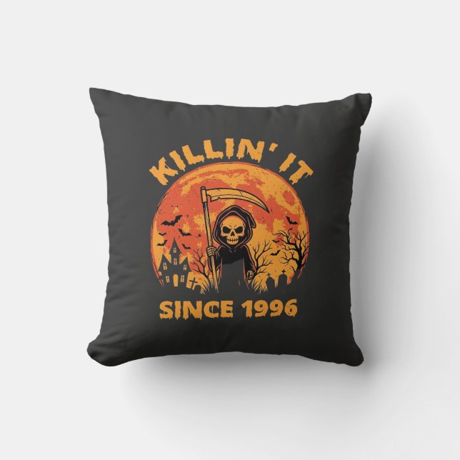 Almofada Ceifador de Halloween Desde 1996 Design de Anivers (Frente)
