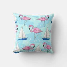 Almofada Ceifão-vela Azul-Flamingo, Cor-de-rosa, costeira