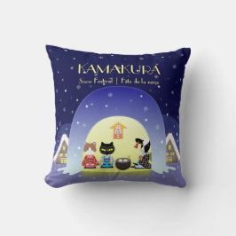 Almofada Celebração de Neve de Edo-Neko