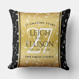 Almofada Celebração do 27º aniversário do Casamento Musical