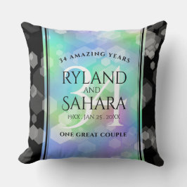 Almofada Celebração do 34º aniversário de casamento da Opal
