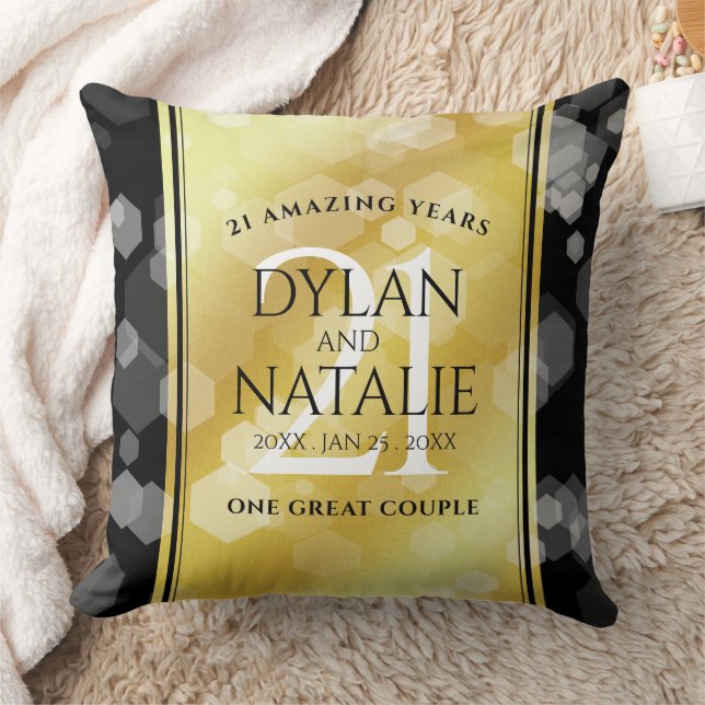 Almofada Celebração do Aniversário de Casamento de Brass da (Cobertor)