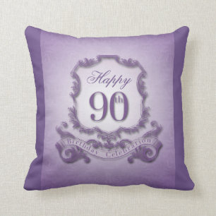 Almofada celebração do aniversário do 90 com o travessei