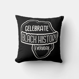 Almofada Celebrar a história negra todos os dias a preto