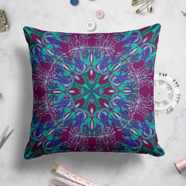 Almofada Celestial Bloom Pillow in Plum