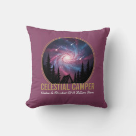Almofada Celestial Camper Galaxy Night Scene
