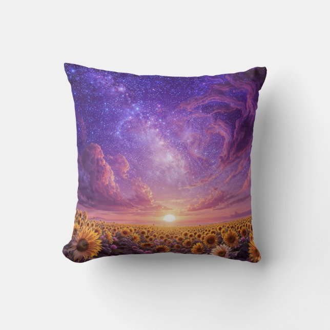 Almofada Celestial Sunflower Throw Pillow (Frente)