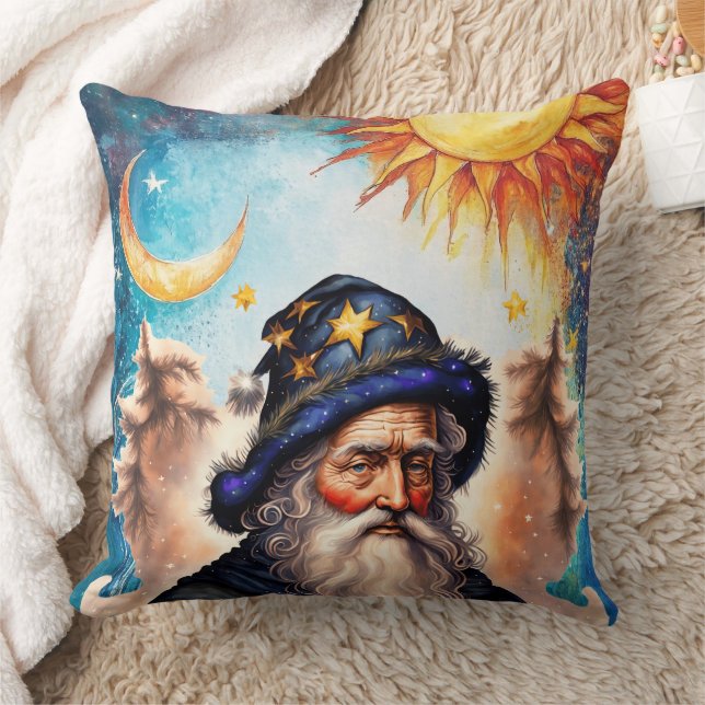 Almofada Celestial Wizard Sun e Lua (Cobertor)