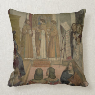Almofada Cena coral, da vida de St. Benedict (fresc
