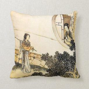 Almofada cena de colheita de arte japonesa