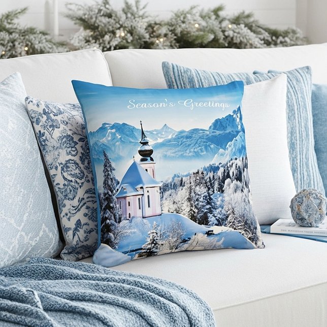 Almofada Cena de inverno personalizada (Criador carregado)