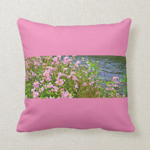 Almofada Cena de natureza cor-de-rosa, rosa, de flor silves
