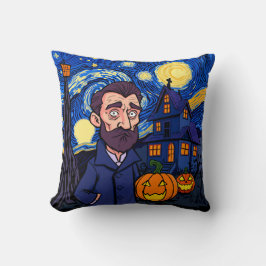 Almofada Cena de Van Gogh Haunted - Halloween Gótico Starry